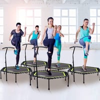 ONETWOFIT 122 cm Mini Trampoline Állítható Fogantyúval Fitness Trambulin 2