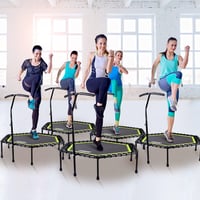 ONETWOFIT 122 cm Mini Trampoline Állítható Fogantyúval Fitness Trambulin 3