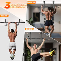 ONETWOFIT 3 az 1-ben Húzódzkodó Rúd Fali és Mennyezeti Rögzítéshez 200 kg Terhelhetőség 4