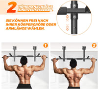 ONETWOFIT 3 az 1-ben Húzódzkodó Rúd Fali és Mennyezeti Rögzítéshez 200 kg Terhelhetőség 3