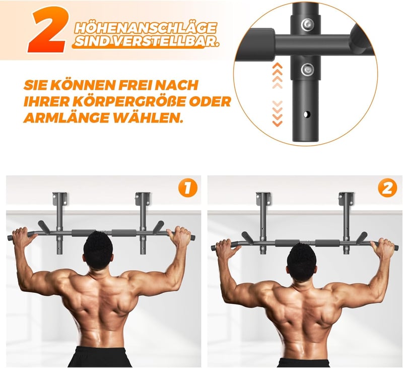 ONETWOFIT 3 az 1-ben Húzódzkodó Rúd Fali és Mennyezeti Rögzítéshez 200 kg Terhelhetőség