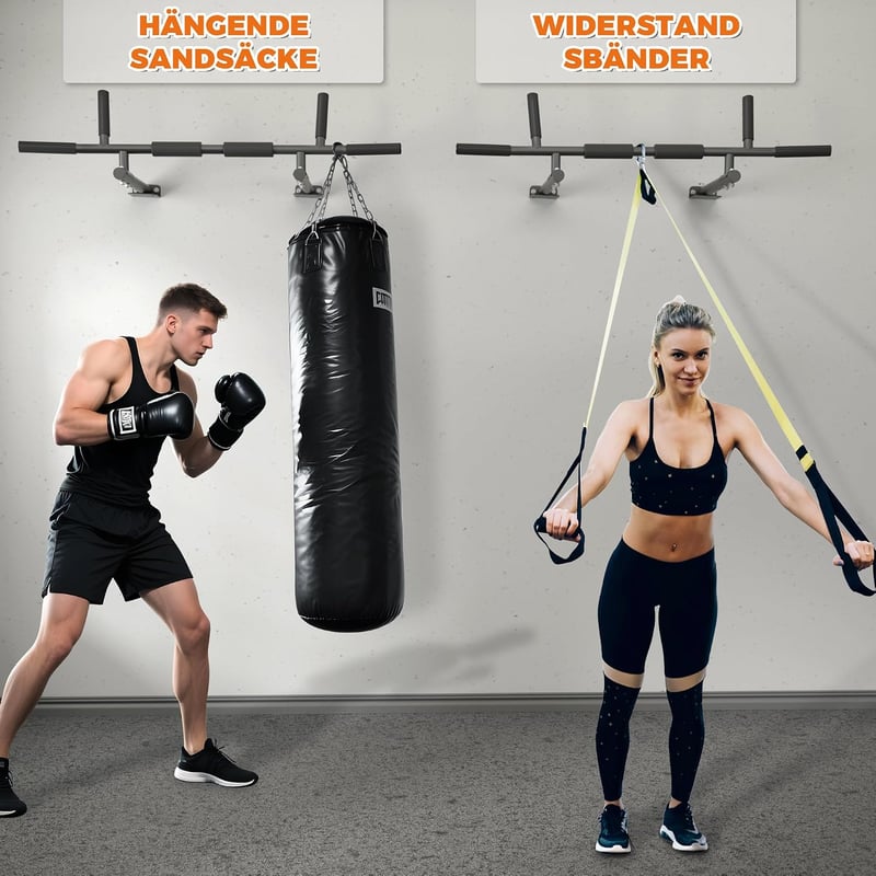 ONETWOFIT 3 az 1-ben Húzódzkodó Rúd Fali és Mennyezeti Rögzítéshez 200 kg Terhelhetőség