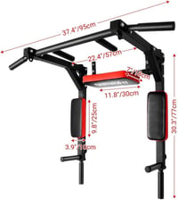 ONETWOFIT Falra szerelhető húzódzkodó bar, dip állvány, otthoni edzőgép 440 kg terhelhetőség - black 2