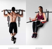 ONETWOFIT Falra szerelhető húzódzkodó bar, dip állvány, otthoni edzőgép 440 kg terhelhetőség - black 9
