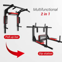 ONETWOFIT Falra szerelhető húzódzkodó bar, dip állvány, otthoni edzőgép 440 kg terhelhetőség - black 6