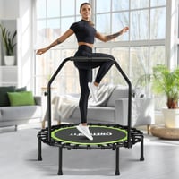 ONETWOFIT összecsukható fitness trampolin felnőtteknek, 101-114cm, csendes edzés 1
