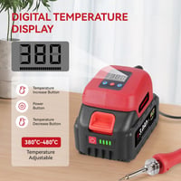 Akumulátorová spájkovačka ONEVAN 80W, bezdrôtová spájkovacia pištoľ, LCD displej 380-480°C, na kutilstvo a opravu náradia, s 2 x 2,0Ah akumulátormi 4