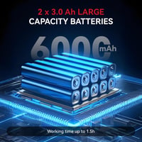 Akumulátorová spájkovačka ONEVAN 80W, bezdrôtová spájkovacia pištoľ, LCD displej 380-480°C, na kutilstvo a opravu náradia, s 2 x 2,0Ah akumulátormi 3