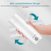 ONEVER 400 ml Prenosná cestovná rýchlovarná kanvica 3 v 1, mini elektrická kanvica s automatickým vypnutím 6