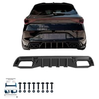 ONEWAY AUTO ACCESSORIES Zadný difúzor nárazníka kompatibilný s Cupra Leon Mk1 od roku 2020, lesklý čierny spojler doplnok 5