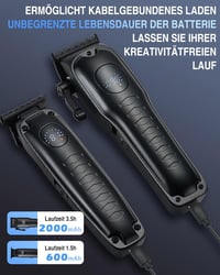 Oneyus Profi Hajvágó Szett 2db LED Kijelzővel és 9 Fésűvel 4