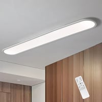 Oninio LED stropné svietidlo 120 cm stmievateľné s diaľkovým ovládačom, ultra tenké moderné biele stropné osvetlenie do spálne, obývačky a chodby 1