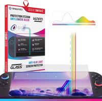 Folie de protecție din sticlă securizată Oniverse pentru Nintendo Switch 2 - 9H, cu filtru de lumină albastră, ultra-subțire, rezistentă la amprente și transpirație, cu set de curățare inclus 1