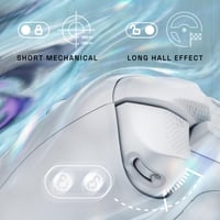Controller wireless Oniverse Starion pentru PS5/PC/Steam Deck – Joystick și trăgaci cu efect Hall, butoane macro programabile, butoane L4/R4, touchpad, anti-drift, Bluetooth/USB-C – Alb 4