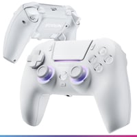 Controller wireless Oniverse Starion pentru PS5/PC/Steam Deck – Joystick și trăgaci cu efect Hall, butoane macro programabile, butoane L4/R4, touchpad, anti-drift, Bluetooth/USB-C – Alb 1