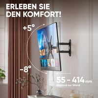 Suport TV de perete articulat ONKRON M4-B pentru televizoare de 32-65 inchi, max. 35 kg, VESA 400x400 mm 3