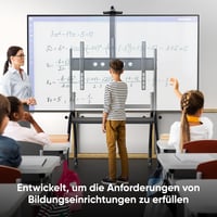 ONKRON TS2080-B Mobil TV Állvány 60-120 Colos Televíziókhoz, 150 kg Teherbírás, Állítható Magasság, VESA 1000x600, Görgős Kerekes TV Tartó F 2