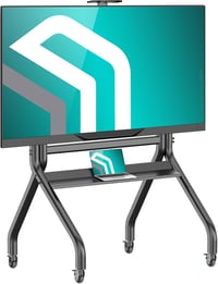 ONKRON TS2080-B Mobil TV Állvány 60-120 Colos Televíziókhoz, 150 kg Teherbírás, Állítható Magasság, VESA 1000x600, Görgős Kerekes TV Tartó F 1