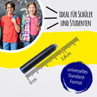 Rezerve de cerneală standard Online pentru stilou și roller, 6 buc., albastru regal, ștergibile, universale 5