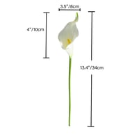 ONLY ART Floare artificială Calla albă, 20 buc. – 34 cm, floare din spumă PU cu tijă flexibilă pentru decorațiuni de nuntă, casă și Ziua Îndrăgostiților 2