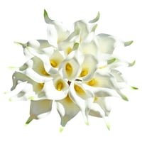 ONLY ART Floare artificială Calla albă, 20 buc. – 34 cm, floare din spumă PU cu tijă flexibilă pentru decorațiuni de nuntă, casă și Ziua Îndrăgostiților 1