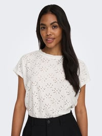 Dámsky top ONLY ONLSMILLA | Top - XS, Cloud Dancer 3
