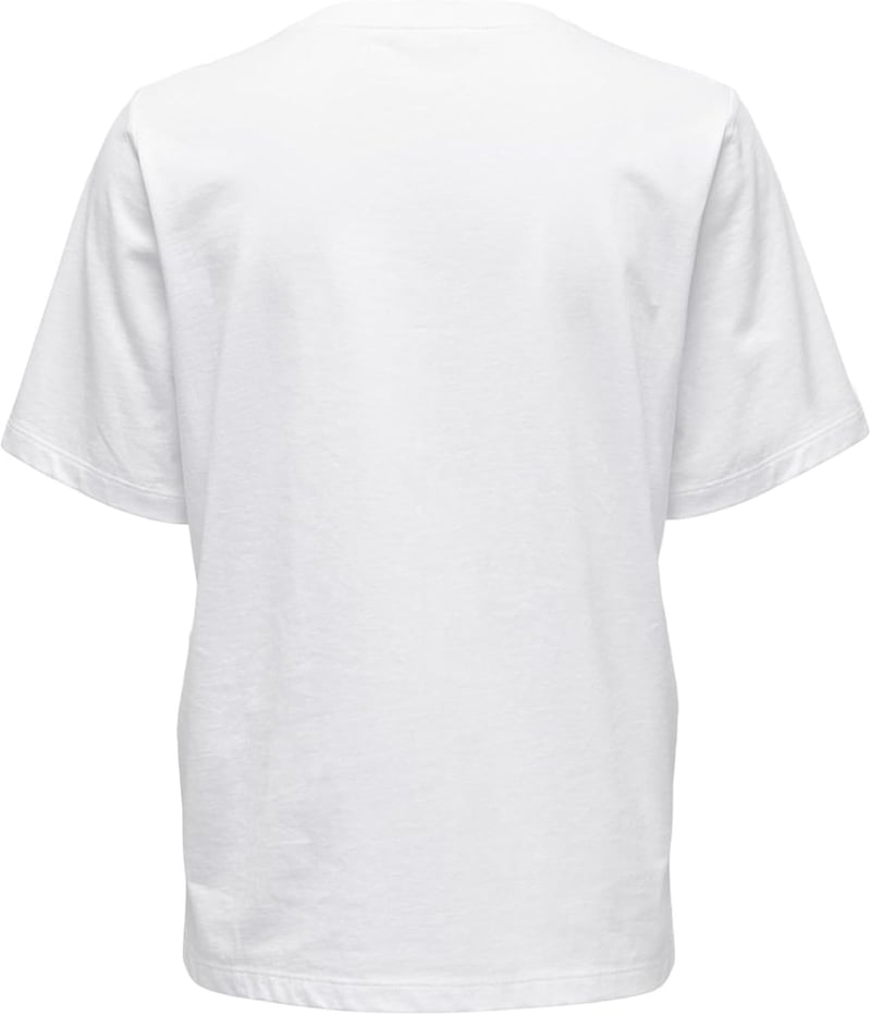 ONLY Női T-Shirt Klasszikus Pamut Póló Nőknek - XS, White