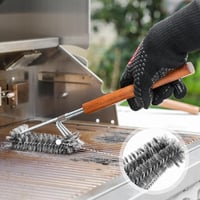 onlyfire 4 részes grillezés szett - fogó, spatula, húsvilla, kefe hosszú nyéllel 7