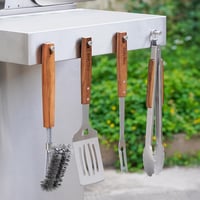 onlyfire 4 részes grillezés szett - fogó, spatula, húsvilla, kefe hosszú nyéllel 8