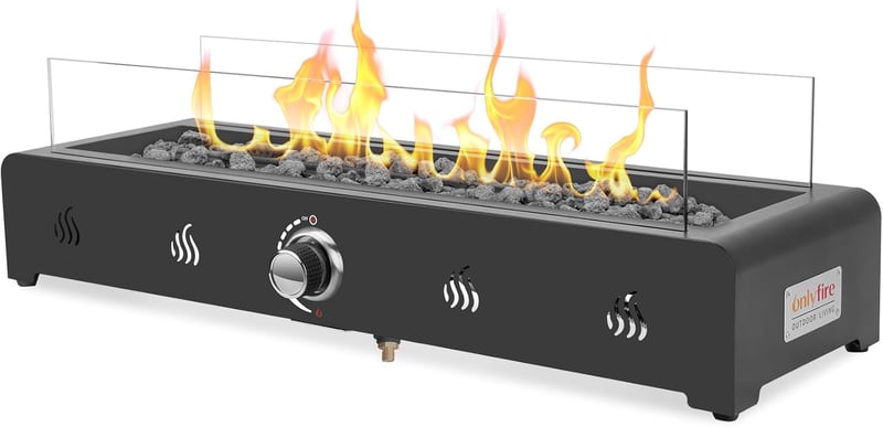 onlyfire 72 cm Gázos Kerti Tűzasztal 6,5 kW Propán Lávakővel