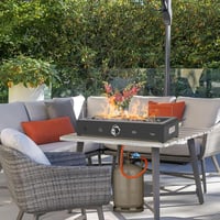 onlyfire 72 cm Gázos Kerti Tűzasztal 6,5 kW Propán Lávakővel 5