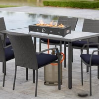 onlyfire 72 cm Gázos Kerti Tűzasztal 6,5 kW Propán Lávakővel 6