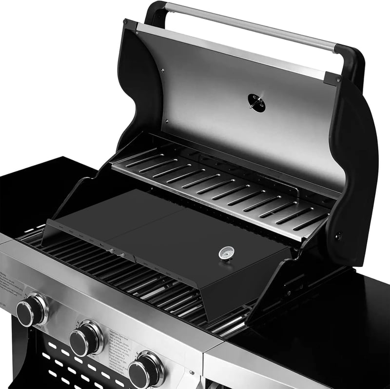onlyfire Állítható Pizzasütő Feltét Hőmérővel 53-78 cm - Gázgrillhez Használható Pizzakészítő Búra Kerti Sütéshez