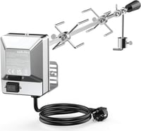 onlyfire BRK-6031 Univerzális Krómozott Grillnyárs Szett, 90 cm Forgónyárs, 2 Hústű, Rozsdamentes Acél Motor, 220-240V 1