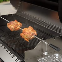 onlyfire BRK-6031 Univerzális Krómozott Grillnyárs Szett, 90 cm Forgónyárs, 2 Hústű, Rozsdamentes Acél Motor, 220-240V 4
