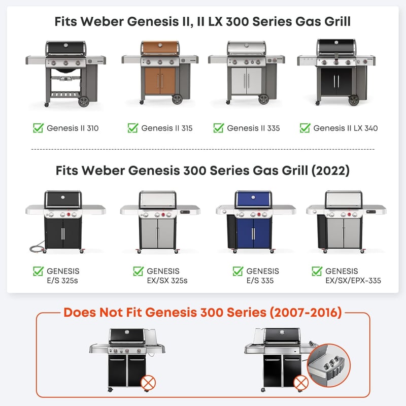 onlyfire Grill Plancha Weber Genesis II 300 sorozathoz, kerámia bevonattal, 67x47,5 cm