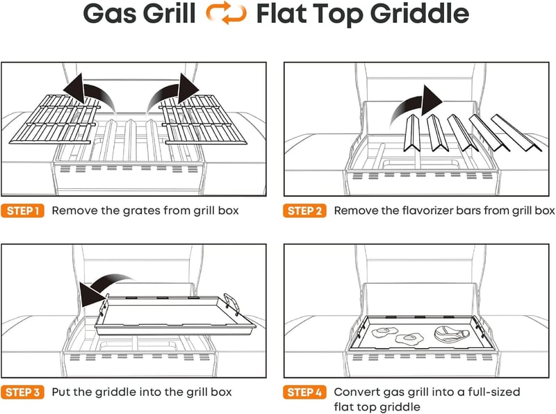 onlyfire Grill Plancha Weber Genesis II 300 sorozathoz, kerámia bevonattal, 67x47,5 cm