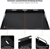 onlyfire Grill Plancha Weber Genesis II 300 sorozathoz, kerámia bevonattal, 67x47,5 cm 3