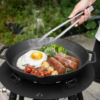 onlyfire Öntöttvas Grillserpenyő 35cm Dupla Füllel és Kiöntővel Gázgrillhez 5