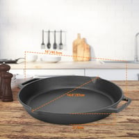 onlyfire Öntöttvas Grillserpenyő 35cm Dupla Füllel és Kiöntővel Gázgrillhez 2