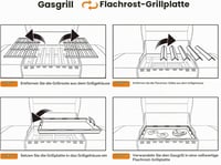 onlyfire Plancha grilovacia platňa pre plynové grily Weber Genesis II 300 Series, nehrdzavejúca oceľ, s odnímateľnou rukoväťou, modely 310, 315, 335, 340, 67 x 47,5 cm 4