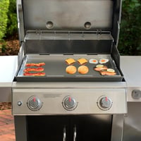 onlyfire Plancha grilovacia platňa pre plynové grily Weber Genesis II 300 Series, nehrdzavejúca oceľ, s odnímateľnou rukoväťou, modely 310, 315, 335, 340, 67 x 47,5 cm 6