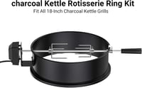 Onlyfire BRK-6009 Rotisserie forgónyárs szett motorral Weber 47 cm-es grillhez - zománcozott fekete 2