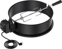 Onlyfire BRK-6009 Rotisserie forgónyárs szett motorral Weber 47 cm-es grillhez - zománcozott fekete 1