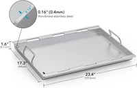 Onlyfire Flat Top Griddle Weber Spirit 300/400 sorozathoz, kerámia bevonattal 2