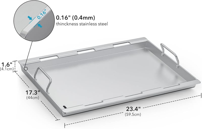 Onlyfire Flat Top Griddle Weber Spirit 300/400 sorozathoz, kerámia bevonattal