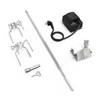 Set de frigărui pentru grătar din oțel inoxidabil onlyfire pentru grătarele pe gaz Weber Spirit I și II seria 200/300, 2 clești pentru carne, motor 220V-240V, suport pentru motor. 7
