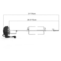 Set de frigărui pentru grătar din oțel inoxidabil onlyfire pentru grătarele pe gaz Weber Spirit I și II seria 200/300, 2 clești pentru carne, motor 220V-240V, suport pentru motor. 2