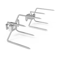 Set de frigărui pentru grătar din oțel inoxidabil onlyfire pentru grătarele pe gaz Weber Spirit I și II seria 200/300, 2 clești pentru carne, motor 220V-240V, suport pentru motor. 9