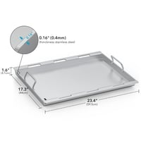 onlyfire ploča za roštilj od nehrđajućeg čelika za Weber Spirit I & II seriju 300 - 59,5×44 cm 2